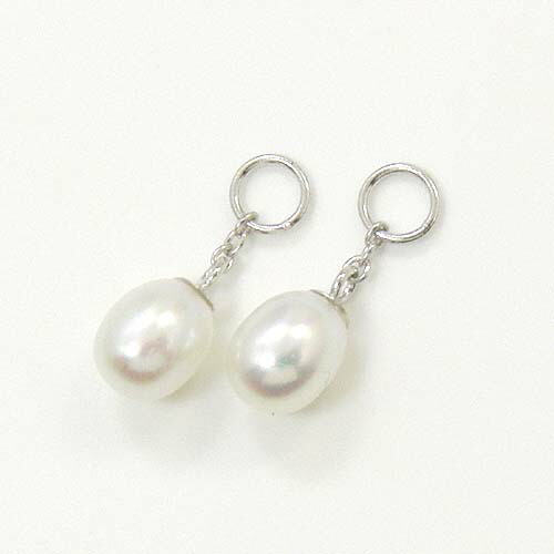 楽天市場】18金チャーム 淡水パール 4.5mm ラウンド フープピアス用