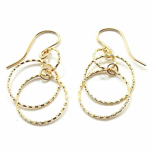 最短翌日 クーポンで大割引 18K ピアス 18金ゴールド スイングする デザインフックピアス送料無料