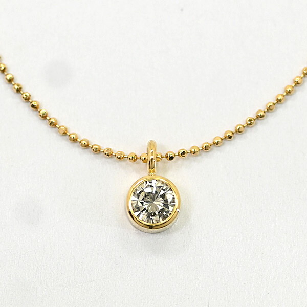 最短翌日 クーポンで大割引 ネックレス 18金 ダイヤモンド シャンパンカラー 0.4ct K18ゴールド ペンダント カットボールチェーン 40cm|アーアゼロワン JEWELRY