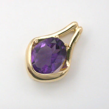 18金(K18又はK18PG) アメジスト ペンダントヘッド 送料無料