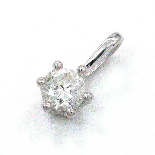 ダイヤモンド　ペンダント　K18WG 天然ダイヤ　0.15ct 　ミルククラウン ペンダントヘッドtypeAA 送料無料 )