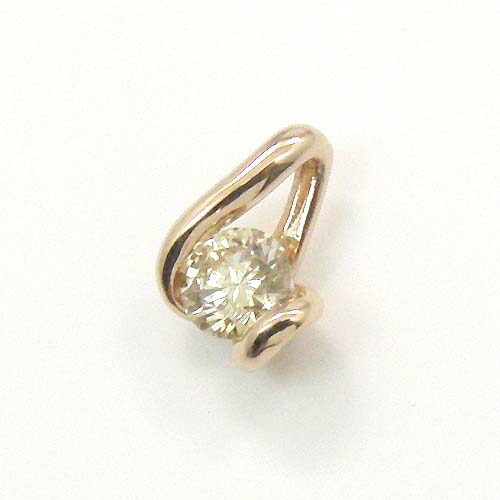 K18PG 天然ライブラウンダイヤ0.3ct SIクラスペンダントヘッド