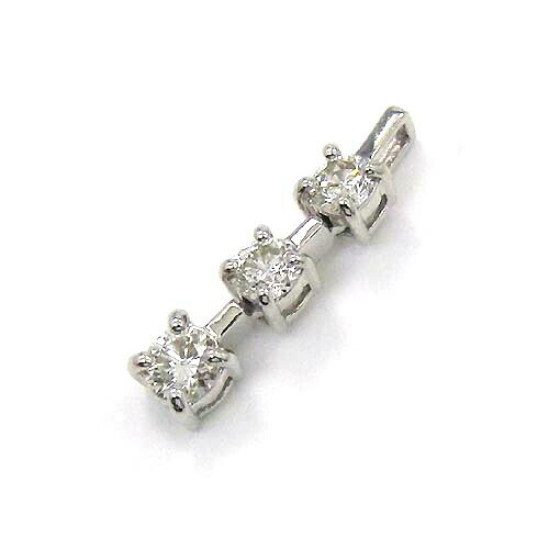 PT900　天然ダイヤ　typeAA 0.32ct スリーストーン ペンダントヘッド