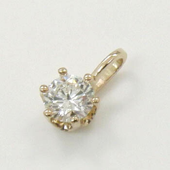 18金ピンクゴールド 天然ダイヤ 0.3ct6本爪 ペンダント AA|アーアゼロワン JEWELRY