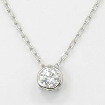 最短翌日 クーポンで大割引 Pt900 ダイヤモンドネックレス　一粒　PT900 天然ダイヤ0.15ｃｔ　ネックレス(小豆チェーン付)TypeAAAA 送料無料 即納(2日前後発送)