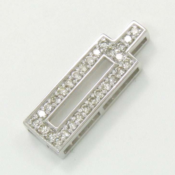 最短翌日 クーポンで大割引 18金ホワイトゴールドダイヤモンド0.25カラットペンダント ヘッド typeAA