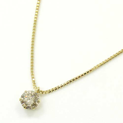 K18 天然ライトブラウンダイヤ 0.3ｃｔ (SI2) ネックレス