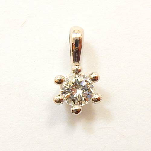 プラチナ900　ダイヤモンド　0.3ct　AAクラス　6本爪ミルククラウン　ペンダントヘッド 送料無料