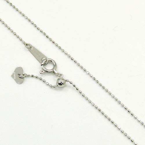 プラチナ　ネックレス　Pt850　カットボール　チェーン　Pt　ネックレス（幅0.8mm・長さ45cm/長さ調整可能）｜アーアゼロワン　JEWELRY