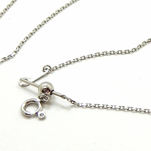 ネックレス　プラチナ850　小豆チェーン (0.34線径　幅1mm　長さ50cm　ピン　スライドチェーン) 送料無料 46,860円