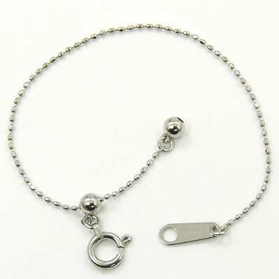 プラチナ(Pt850) カットボールアジャスターチェーン(幅0.8mm 長さ11.5cm)|アーアゼロワン JEWELRY
