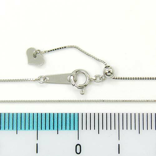 最短翌日 クーポンで大割引 プラチナ(Pt850)べネチアン　0.5ミリスライドチェーンネックレス(幅0.5mm/長さ40cm・長さ調整可能・ハートパーツ)送料無料｜アーアゼロワン　JEWELRY