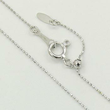 18金ホワイトゴールド/18金ゴールド2種類よりお選びいただけます。カットボールチェーン(幅0.6mm・長さ42cm/長さ調整可能)送料無料 即納(4日前後発送)|アーアゼロワン JEWELRY