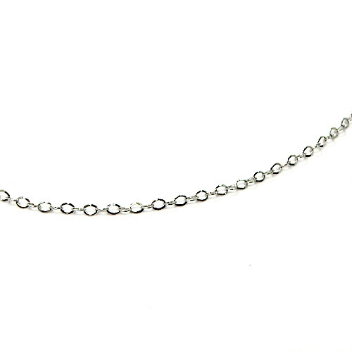 18金ホワイトゴールド 40センチの長さ ボッカチェーン ネックレス(幅1.4mm・長さ40cm) 送料無料|アーアゼロワン JEWELRY