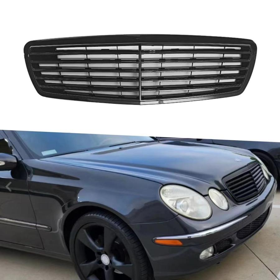 Ａ＆Ｅメルセデス・ベンツ Eクラス W211 2003~2005年式 フロントグリルカバー フロントグリルガーニッシュ フロントバンパーグリルカバー 外装 カスタムパーツ ドレスアップ 高級感 スポーティー 簡単取付｜Ａ＆Ｅ