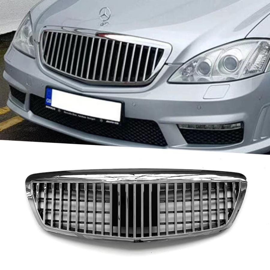 メルセデス ベンツ S W221 2005-2008年式 フロントバンパーグリルカバー フロントグリル フロントグリルガーニッシュ｜Ａ＆Ｅ