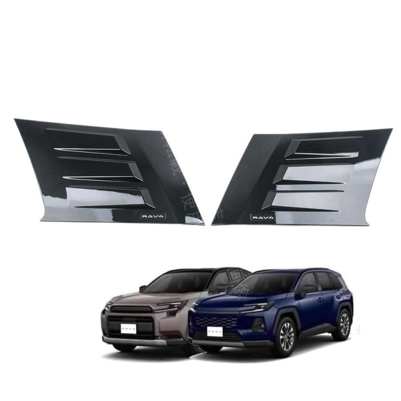 新型 RAV4 XA60 6代目 60系（ 2025年12月~現行）後部窓三角パネルカバー C ピラースポイラートリム サイドベント装飾ステッカー 外装アクセサリー (光沢のある黒)｜Ａ＆Ｅ