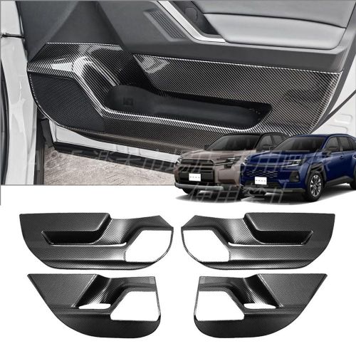 FOR 新型 RAV4 XA60 6代目 60系（ 2025年12月~現行）ドアキックガード 4枚セット カーボン調 ドアプロテクター 傷防止 汚れ防止 インテリアカスタムパーツ 内装保護パネル RAV4 XA60アクセサリー (車のドアキックマット - スピーカーメッシュなし)｜Ａ＆Ｅ