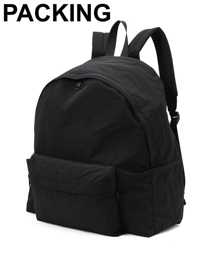 【MANASTASH】PACKING/パッキング/LIGHT LIGHT NYLON OXFORD BACK PACK/ライトライト ナイロン オックスフォードバックパック リュックサック バッグ かばん BAG ブラック シンプル 大容量 定番 人気ブランド