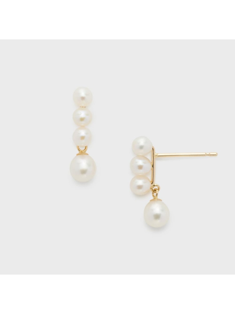 K10パールピアス NOJESS ノジェス アクセサリー・腕時計 ピアス ホワイト【送料無料】[ Fashion]