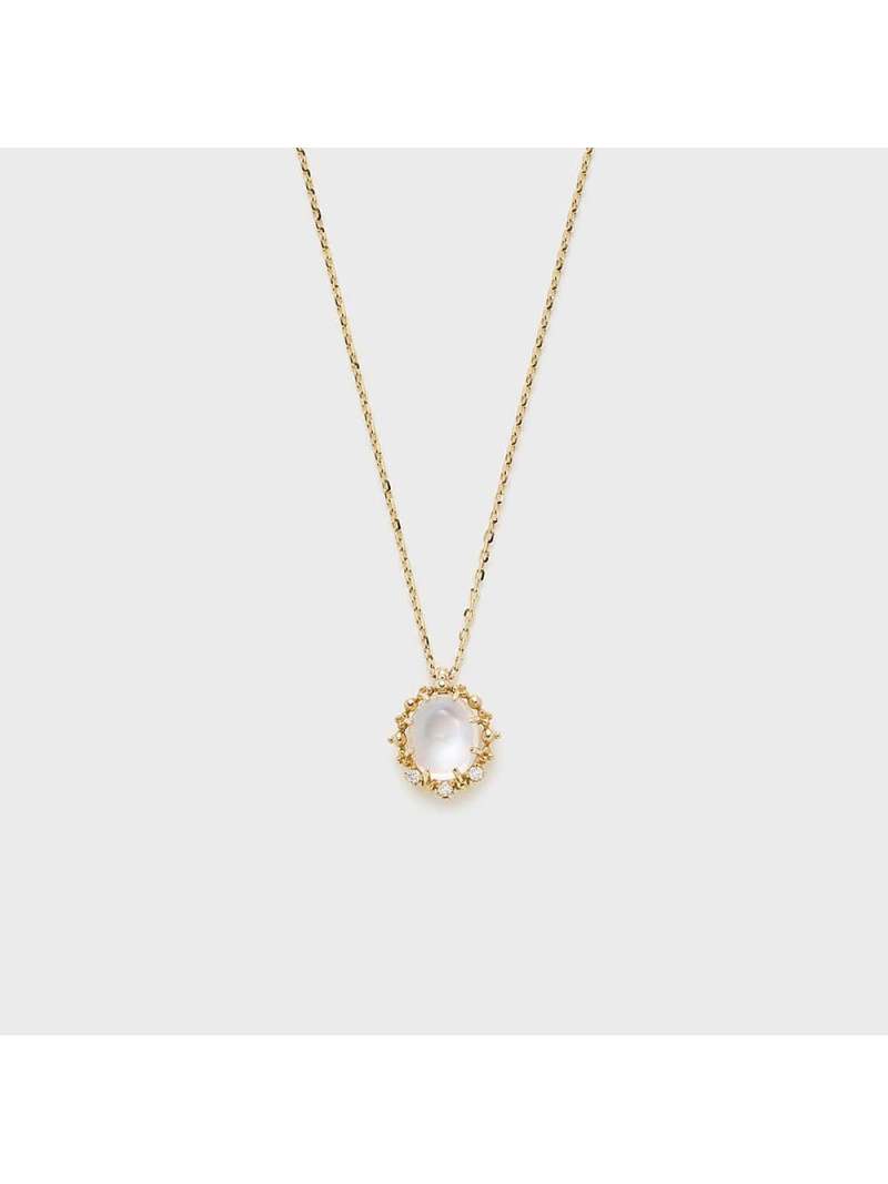 K10ムーンストーンネックレス NOJESS ノジェス アクセサリー・腕時計 ネックレス ホワイト【送料無料】[ Fashion]