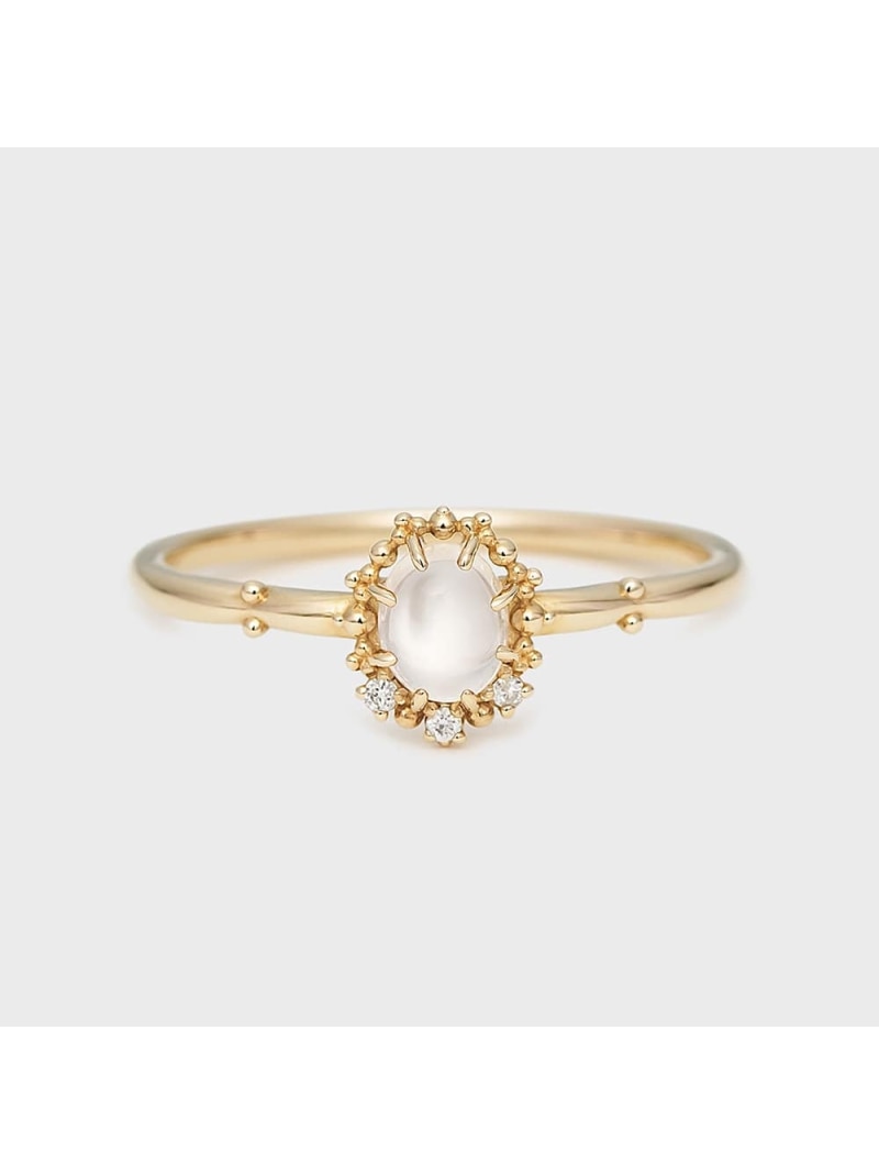 K10ムーンストーンリング NOJESS ノジェス アクセサリー・腕時計 リング・指輪 ホワイト【送料無料】[ Fashion]