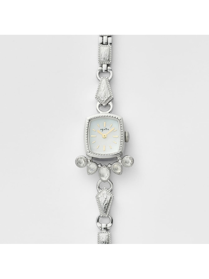 楽天市場】スクエアフェイスジュエリーウォッチ 【AGETE15SV2時計