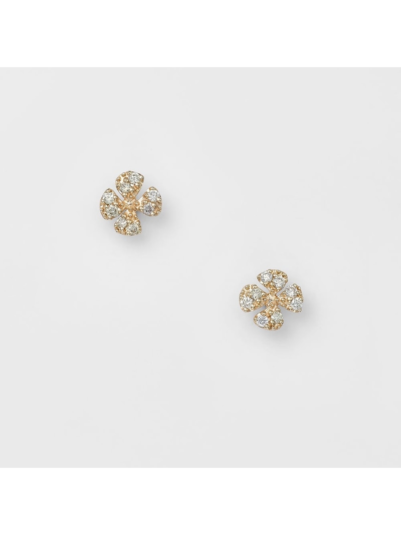 K10ダイヤモンドピアス(0.03ct) agete アガット アクセサリー・腕時計 ピアス ホワイト【送料無料】[ Fashion]