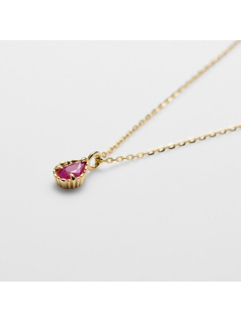 【WEB限定】7月バースストーン/K10ルビーネックレス NOJESS ノジェス アクセサリー・腕時計 ネックレス レッド【送料無料】[ Fashion]