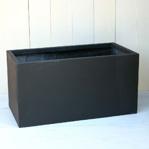 楽天市場 植木鉢 おしゃれ 大型 プラスチック 軽い Blキンロス L コンテナ Frp 100cm ブラック 黒 穴あり 横長 長方形 四角 繊維強化 軽量 樹脂 プランター 鉢 特大 大きめ ガーデニング 屋外 鉢植え 園芸 観葉植物 多肉植物 塊根植物 サボテン シダ 人気 人工観葉植物