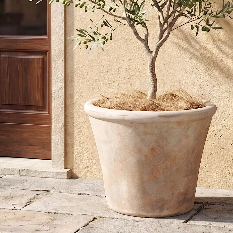 植木鉢 おしゃれ テラコッタ テラアストラアダーラ(4サイズ)＜ 8号 11号 14号 17号 21号 25cm 32cm 41cm 52cm 62cm 底穴あり ベージュ ブラウン 陶器 素焼き プランター 可愛い 鉢 アンティーク 室内 屋外 寄せ植え 植え替え 鉢植え 園芸 観葉植物 塊根植物 サボテン 花 ＞｜植木鉢・プランター専門店アールデ