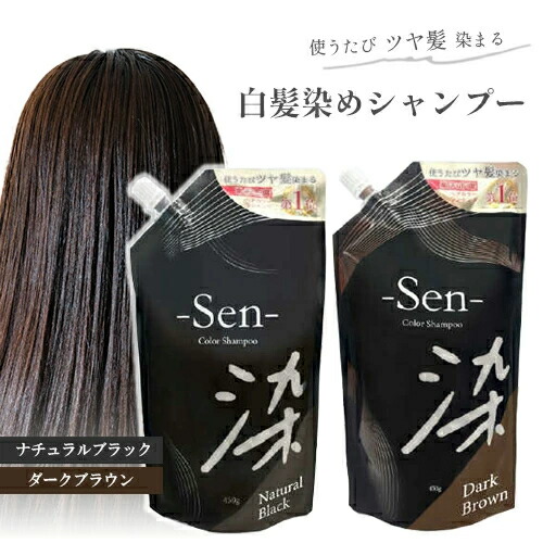 炭酸シャンプー ブラック・ダークブラウン 2本セット 楽天市場】ピコモンテ 染 Sen 白髪染めシャンプー カラーシャンプー