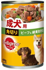 △○【24缶仕掛ける】ぺディグリーチャム 成犬用 角切り牛肉＆緑黄色草片 P16 400g×24缶(総掛け目：9600g) (ドッグフード/愛玩動物ボンネット/犬)