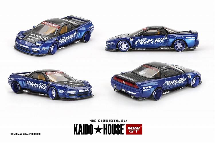 楽天市場】MINI-GT 1/64 KAIDO HOUSE - HONDA NSX EVASIVE V2 BLUE