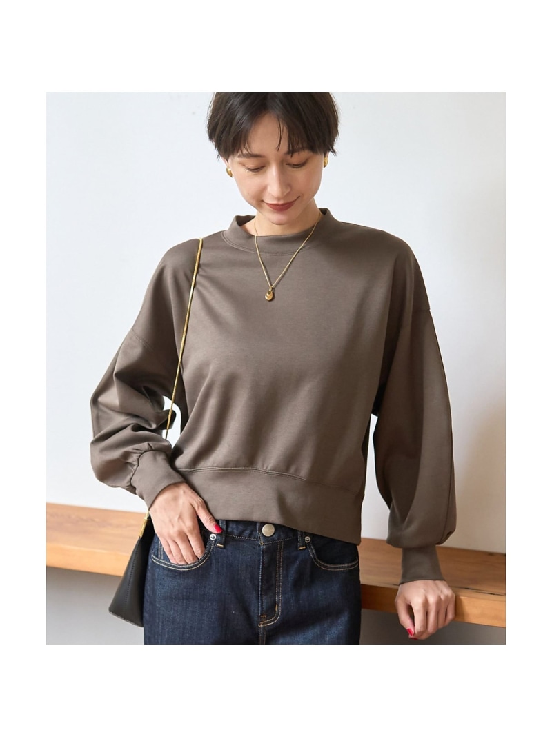 【SALE／30%OFF】【2025AW新色御出まし】ダンボールショートスウェット Rouge vif la cle ルージュ・ヴィフ ラクレ トップス スウェット・トレーナー 米国海軍 ベージュ 赤銅色【RBA_E】【貨物輸送無料】[ Fashion]