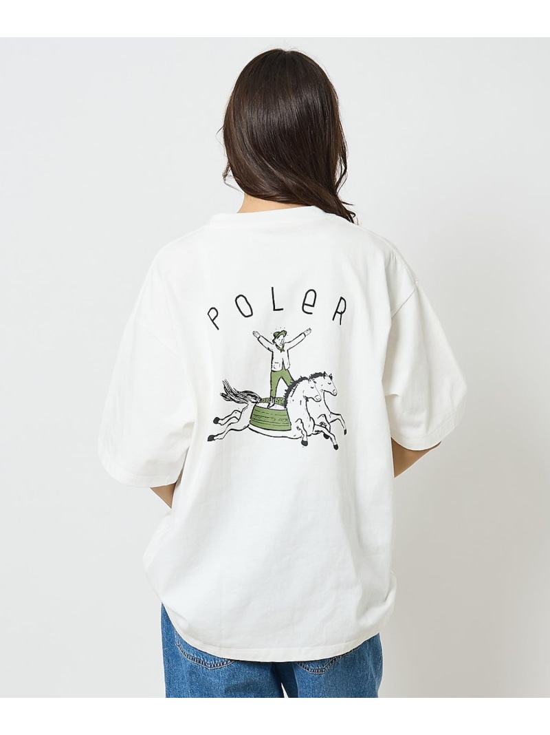 【POLeR/ポーラー】バックプリント Tシャツ / 261MCV0061 / ABAHOUSE LASTWORD アバハウス トップス カットソー・Tシャツ ホワイト【先行予約】*【送料無料】[ Fashion]