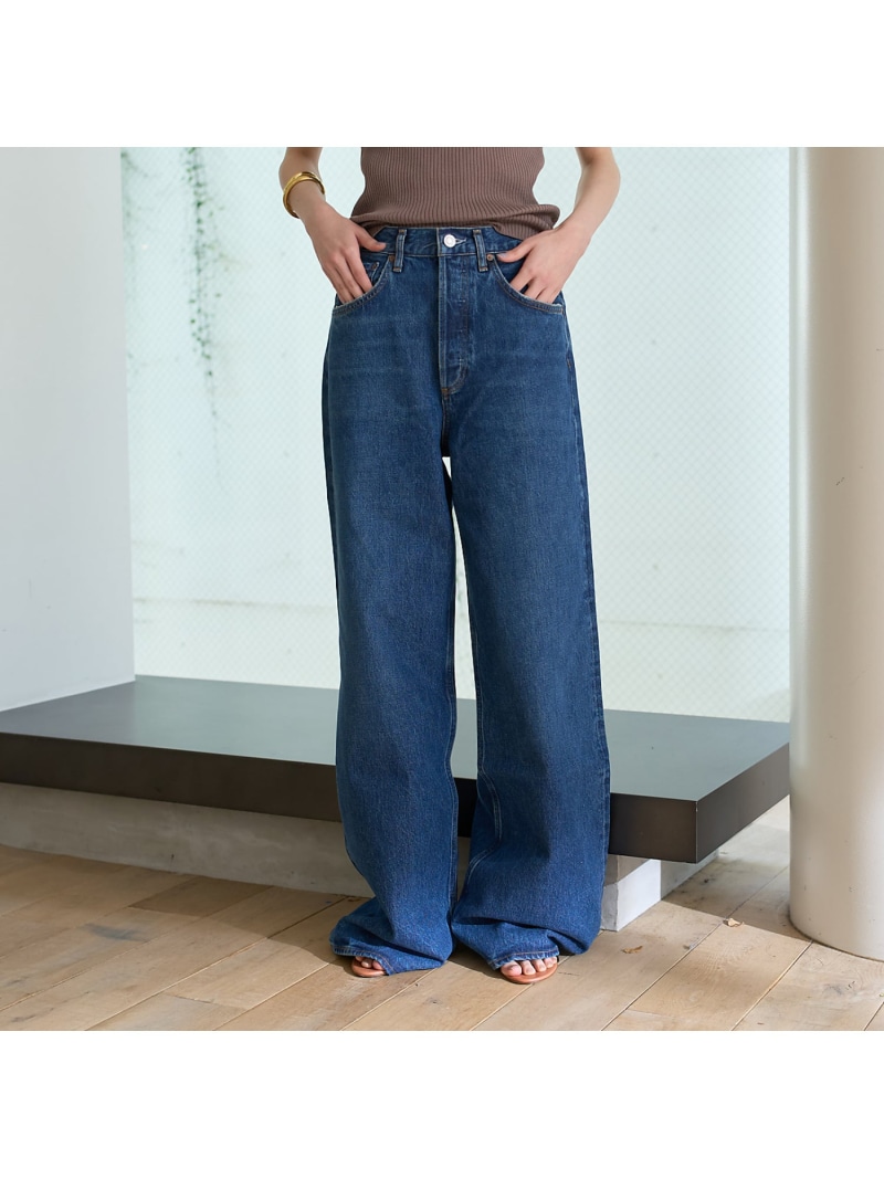 【SALE／20%OFF】【AGOLDE/エーゴールドイー】DAME JEAN NO CUFF ハイライ Rouge vif la cle ルージュ・ヴィフ ラクレ パンツ ジーンズ・デニムパンツ ブルー【RBA_E】【送料無料】[ Fashion]
