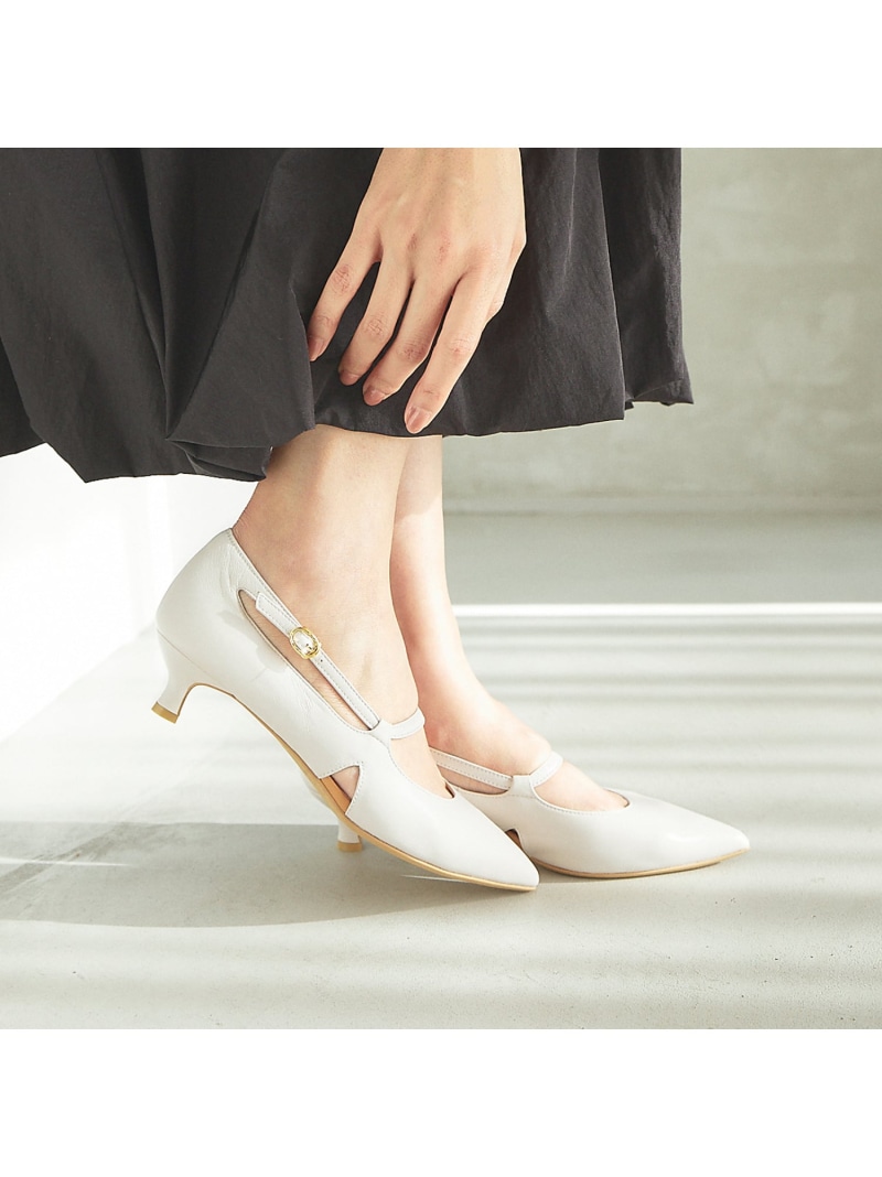 【SALE／40%OFF】ポインテッドラウンドストラップパンプス Au BANNISTER オゥ・バニスター シューズ・靴 パンプス ホワイト ネイビー ブラック【RBA_E】【送料無料】[ Fashion]｜ABAHOUSE ONLINE 11,385円