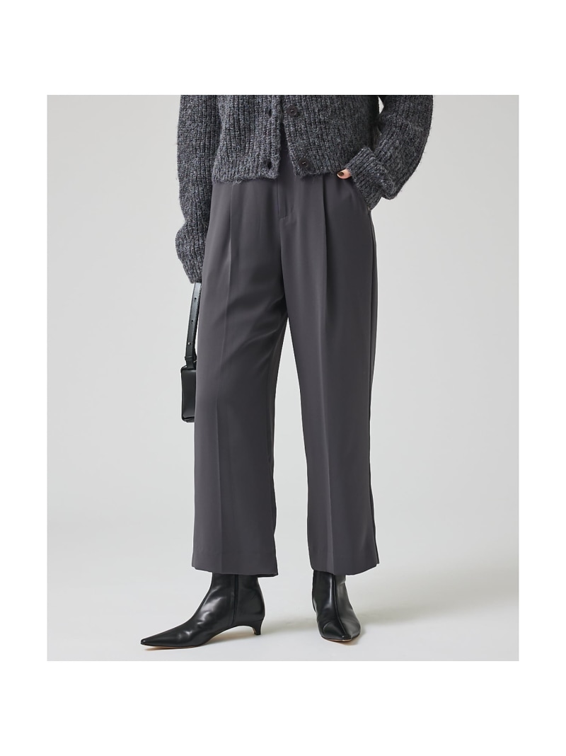 【SALE／40%OFF】マットサテンストレートパンツ qualite カリテ パンツ その他のパンツ ホワイト ブルー グレー ピンク ブラウン【RBA_E】【送料無料】[ Fashion]
