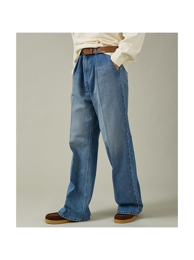 【Wrangler/ラングラー】WRANCHER WIDE DENIM/ランチャ ABAHOUSE LASTWORD アバハウス パンツ ジーンズ・デニムパンツ ブルー【送料無料】[ Fashion]