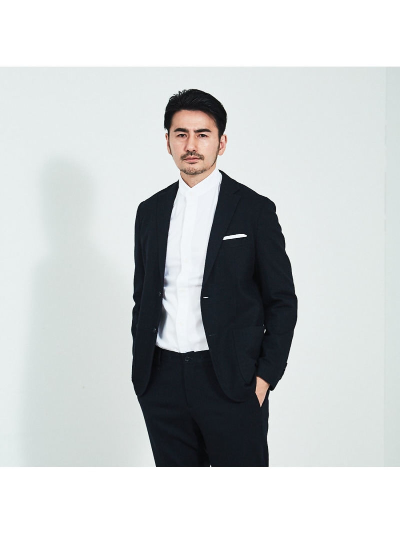 【SALE／50%OFF】【WEB別注】カシミヤ混ウォッシャブルツィード ジャケット DESIGNWORKS デザインワークス ジャケット・アウター テーラードジャケット・ブレザー ネイビー【RBA_E】【送料無料】[ Fashion]｜ABAHOUSE ONLINE