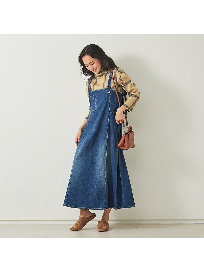 楽天市場 Rakuten Fashion Mylanka ストレッチデニムワンピース Rouge Vif La Cle ルージュ ヴィフ ラクレ ワンピース シャツワンピース ブルー 送料無料 Abahouse Online