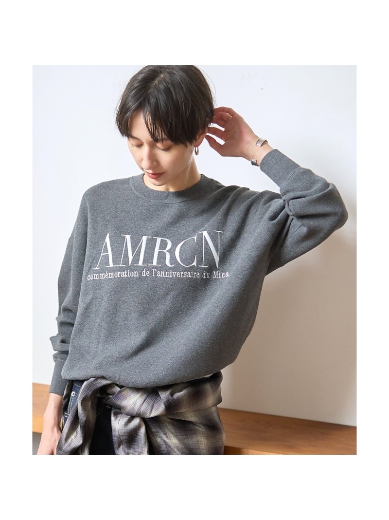 【AMERICANA*MICA&DEAL/ アメリカーナ*マイカ】ロゴニット Rouge vif la cle ルージュ・ヴィフ ラクレ トップス ニット グレー ネイビー ブラウン【送料無料】[ Fashion]