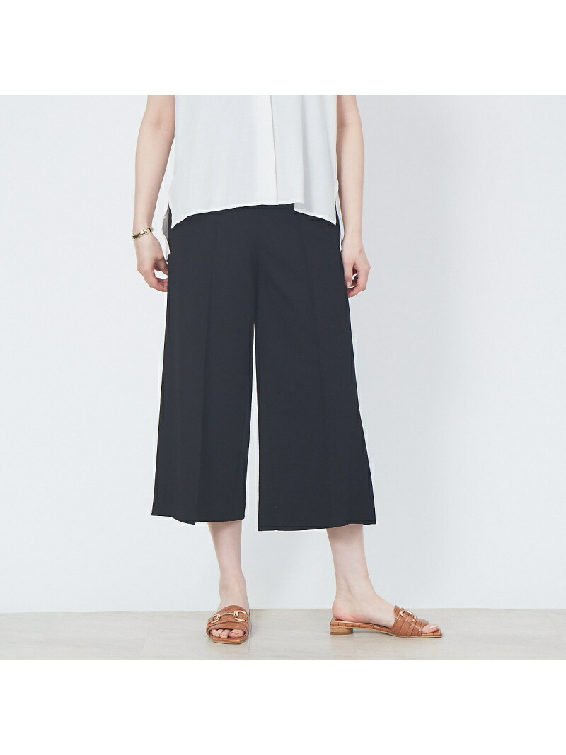 人気ブランドを Vif Rouge Brahmin コットン混ポンチワイドパンツ La Fashion ホワイト 送料無料 Rakuten ブラック フルレングス パンツ ジーンズ ラクレ ルージュ ヴィフ Cle Cr1092