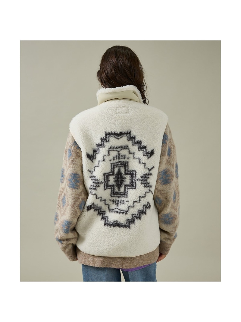 【PENDLETON/ペンドルトン】Jaqared Boa Stand Vest ABAHOUSE LASTWORD アバハウス ジャケット・アウター 山岳パーカー 黒いこと 白いこと【貨物輸送無料】[ Fashion]
