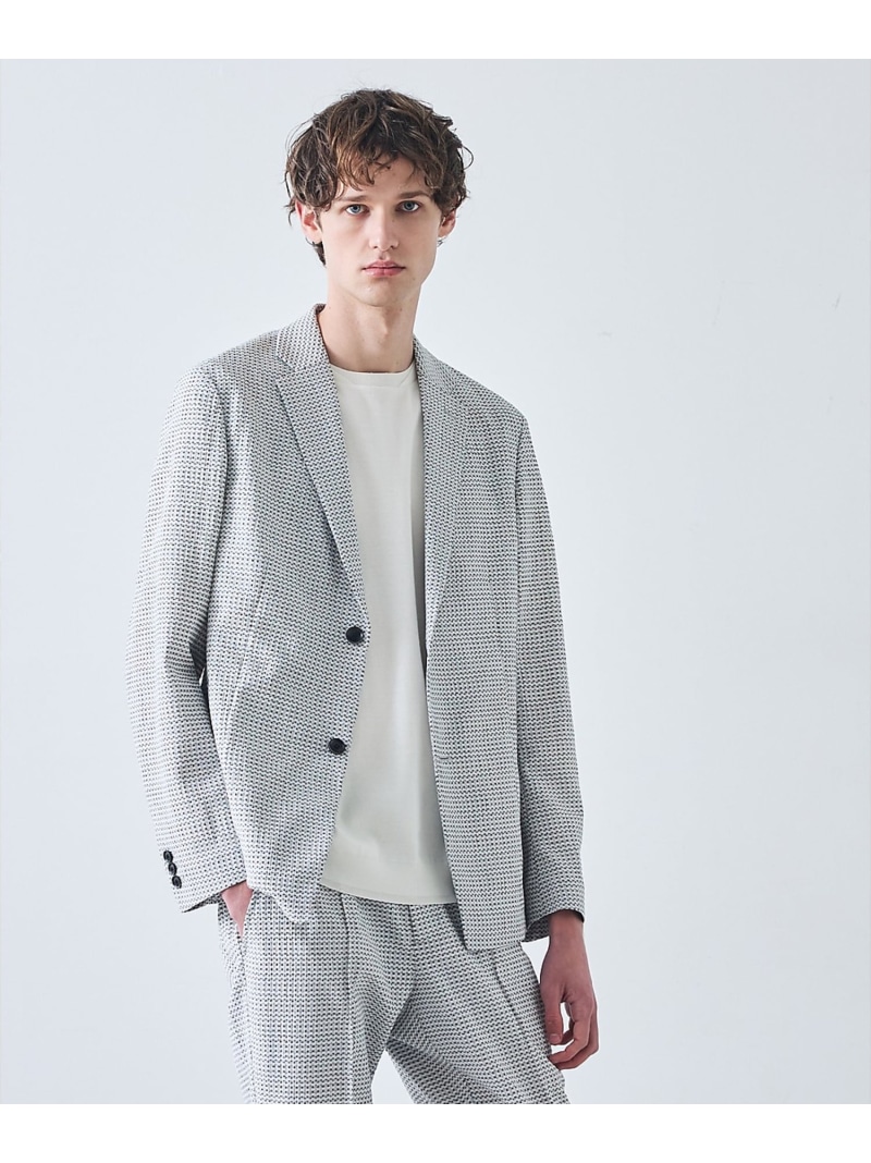 【セットアップ対応】スクエア メッシュ サマージャケット 5351POUR LES HOMMES ゴーサンゴーイチプールオム ジャケット・アウター テーラードジャケット・ブレザー ホワイト ブラック【送料無料】[ Fashion] 28,512円