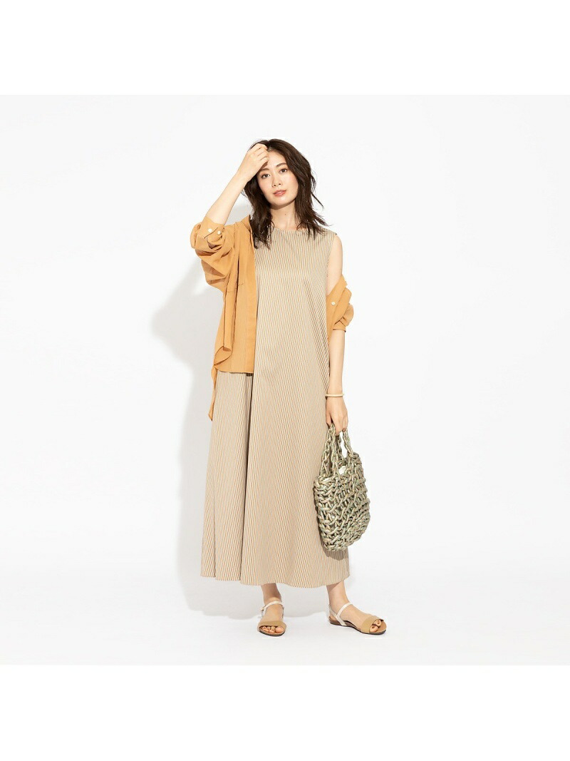 海外正規品 Yangany ストライプマキシワンピース Qualite カリテ ワンピース シャツワンピース ブラウン ブルー Rba E Rakuten Fashion Abahouse Online 代引不可 Finance Skylines Ae