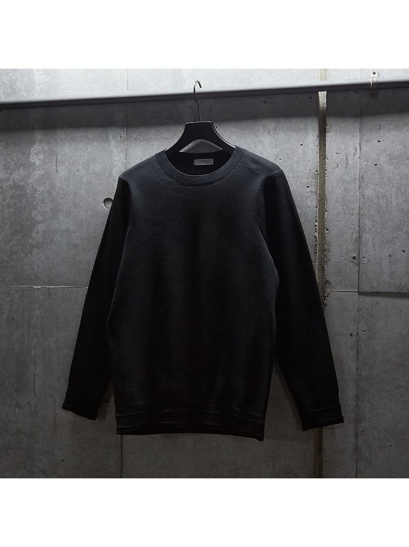 【SALE／20%OFF】サーマルワッフル 長袖ニット 5351POUR LES HOMMES ゴーサンゴーイチプールオム トップス ニット ブラック ブルー ホワイト【RBA_E】【送料無料】[ Fashion]