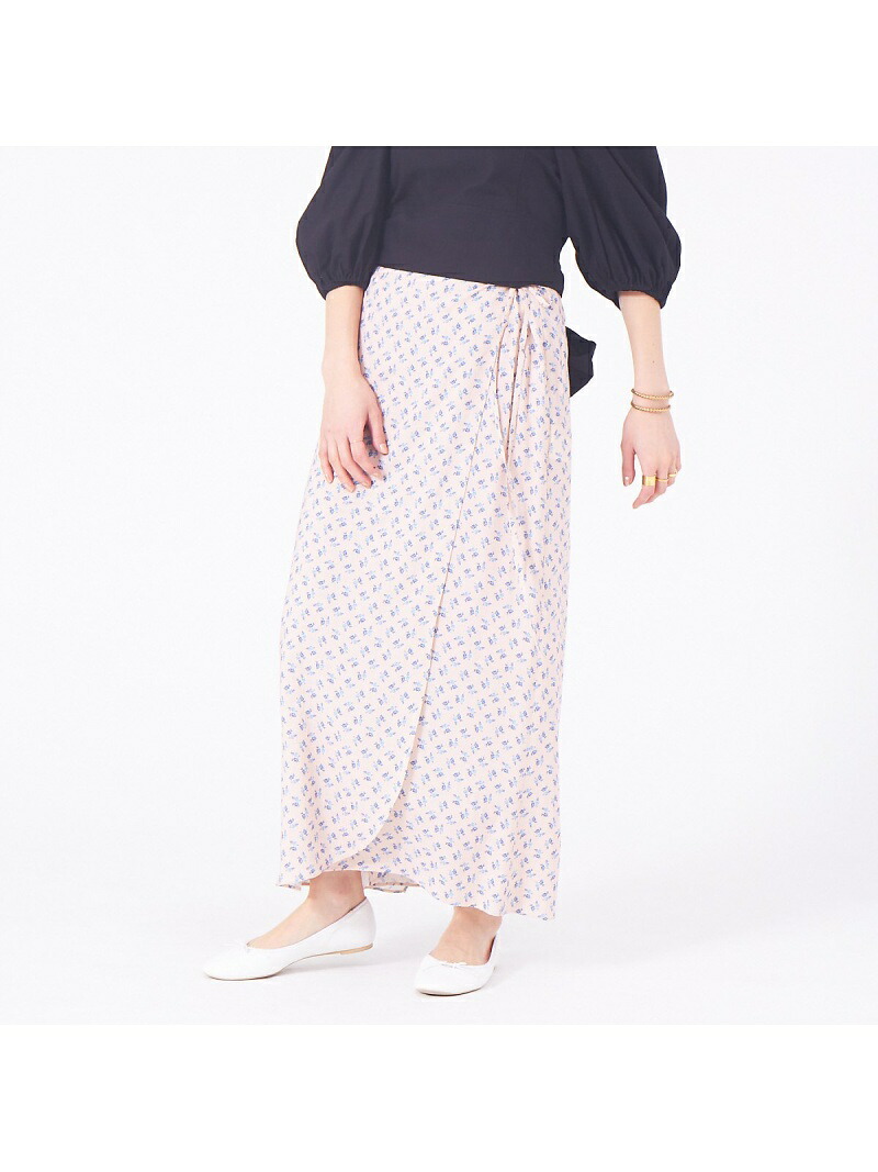 【SALE／40%OFF】フワラープリントスカート Rouge vif la cle ルージュ・ヴィフ ラクレ スカート ロング・マキシスカート ピンク ブルー【RBA_E】【送料無料】[ Fashion]｜ABAHOUSE ONLINE