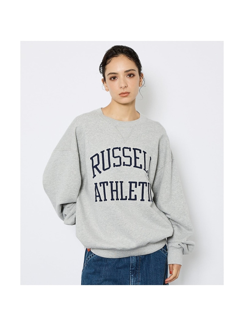 【RUSSELL ATHLETIC/ラッセル アスレチック】フロントワッペンロゴ ABAHOUSE LASTWORD アバハウス トップス スウェット・トレーナー グレー ネイビー ブラウン【送料無料】[ Fashion]